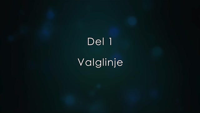 Poster for Del 1 Valglinje